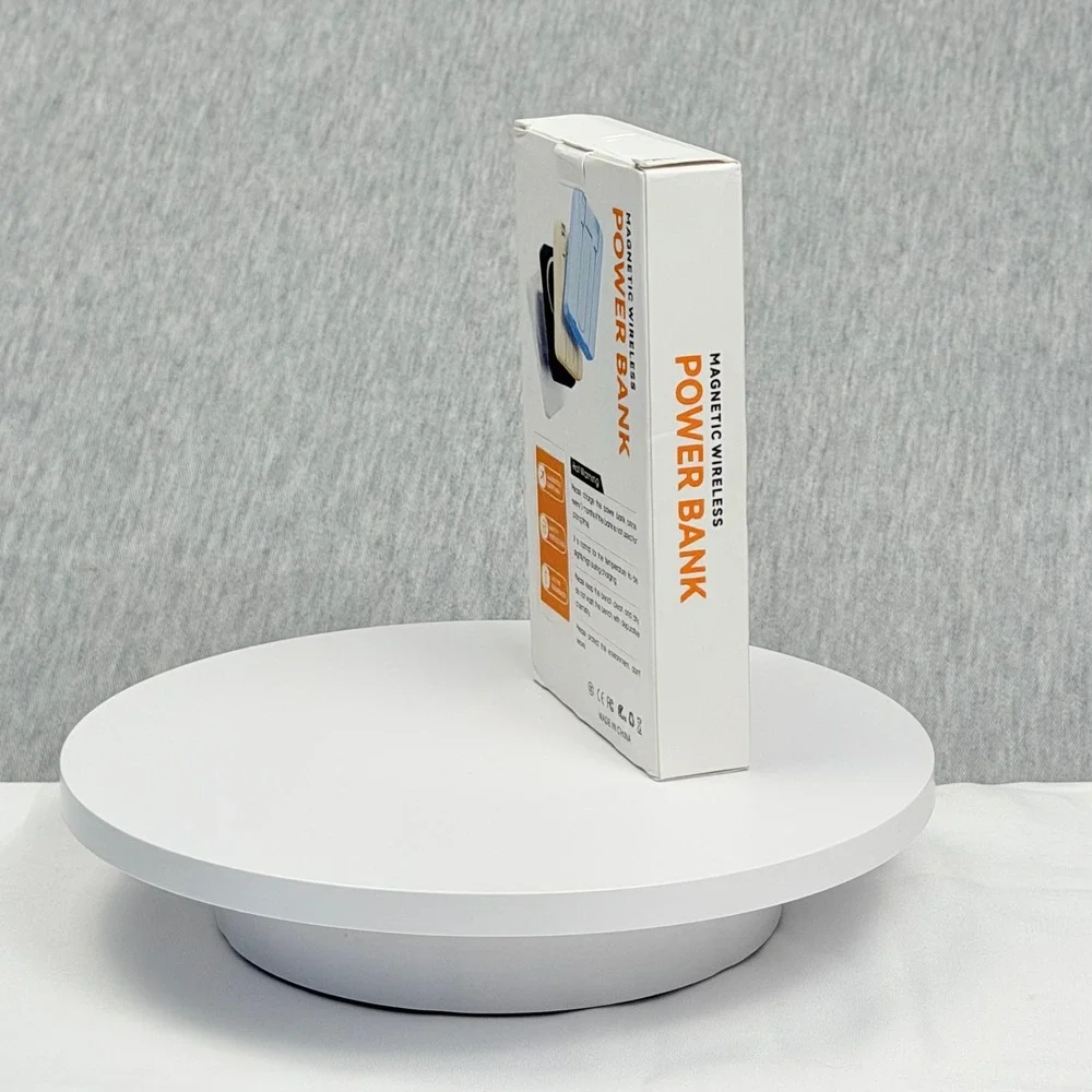 Magnetic Wireless Power Bank Portable Charger with Built-in Wires and Kickstand